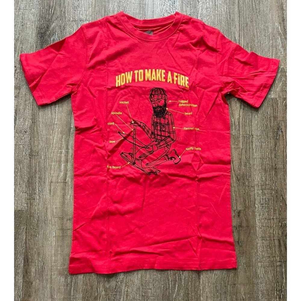 Mountain Khakis Mens Fire Bringer Short Sleeve Tee Shirt Red Pepper Sz Small